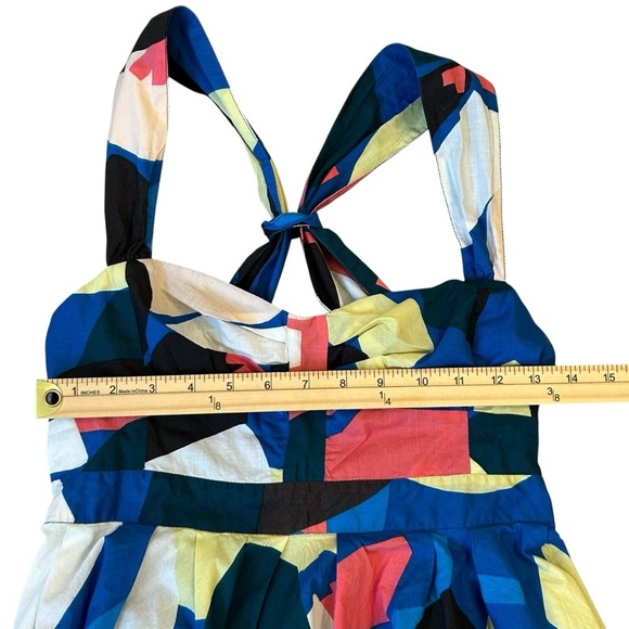 French Connection Blue Halter Like Sundress Casual Fun Size 0 - Picture 4 of 6